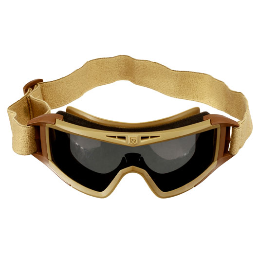 Revision ballistische Schutzbrille Desert Locust Deluxe Kit tan inkl. 3 Wechselglsern und Brillenetui Bild 3