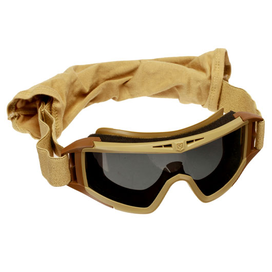 Revision ballistische Schutzbrille Desert Locust Deluxe Kit tan inkl. 3 Wechselglsern und Brillenetui Bild 4