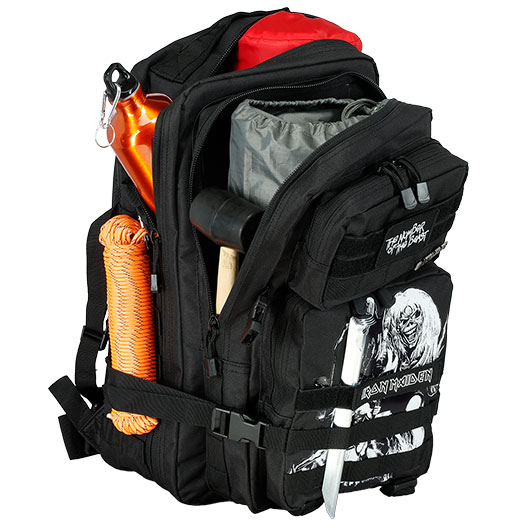 Brandit Rucksack Cooper Iron Maiden NOTB 40 Liter Large schwarz Glow in the dark Bild 9