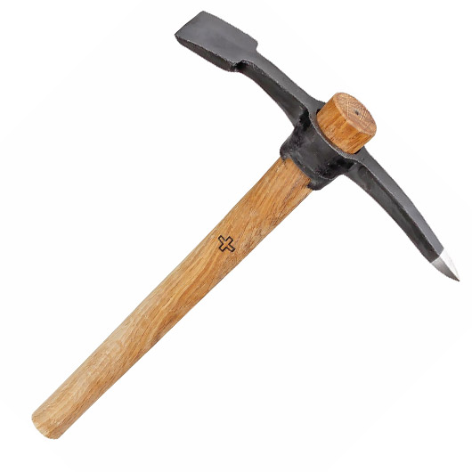 Schweizer Pionierpickel mit Holzstiel Bild 1