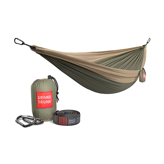 Grand Trunk Hngematte Double Deluxe fr 2 Personen oliv/khaki inkl. Befestigungssystem