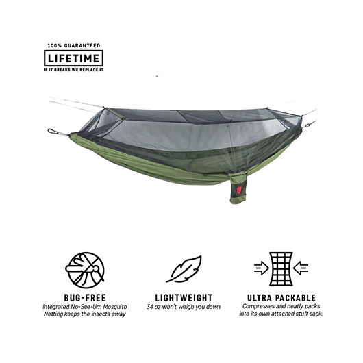 Grand Trunk Hngematte Skeeter Beeter XT mit integriertem Moskitonetz fr 1 Person grn Bild 1