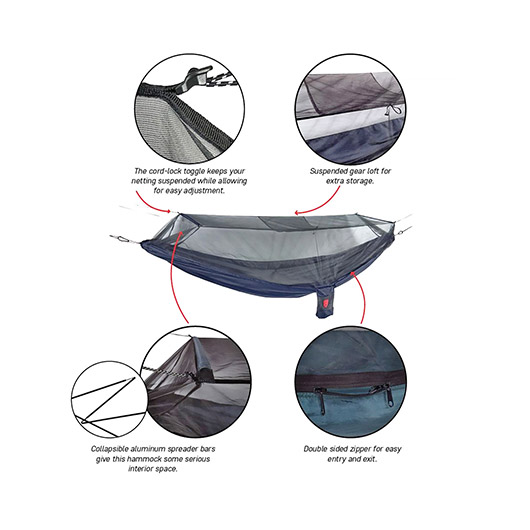 Grand Trunk Hngematte Skeeter Beeter XT mit integriertem Moskitonetz fr 1 Person grn Bild 2