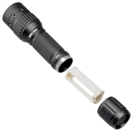 Mil-Tec LED-Stablampe Operator MT1 350 Lumen schwarz inkl. Holster Bild 5