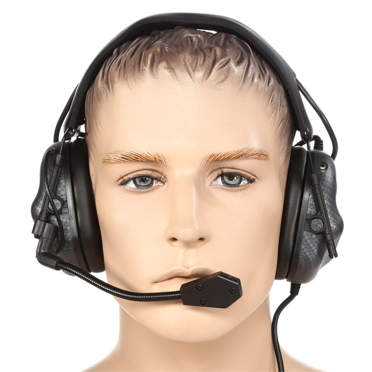 Nuprol Tactical Comms Headset Gen. 5 Full Option Ausfhrung m. Z-Tactical / Element Anschluss Carbon-Design Bild 2