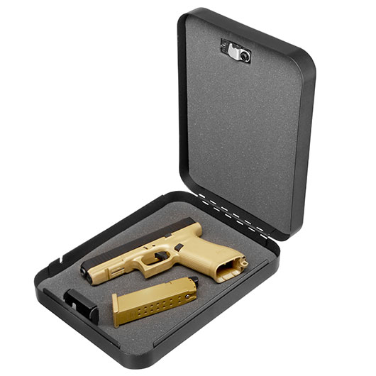 Umarex Waffentresor Handgun Safe mit Zahlenschloss und Stahlseil 300 x 200 mm schwarz Bild 4