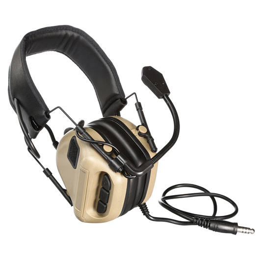 Nuprol Tactical Comms Headset Gen. 5 Full Option Ausfhrung m. Z-Tactical / Element Anschluss Tan