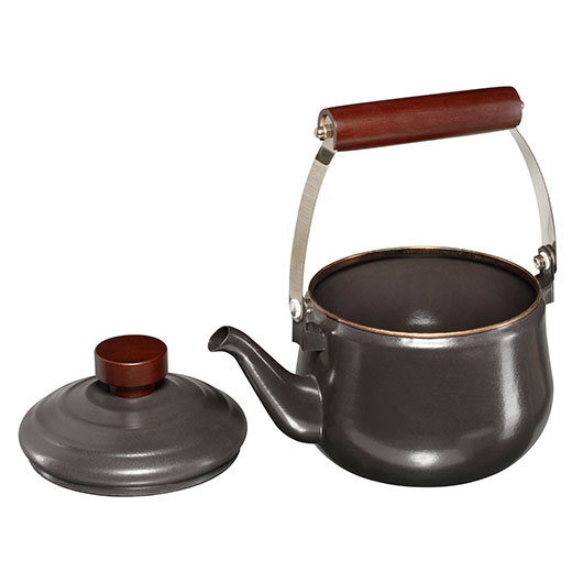 Barebones Teekanne Emaille 1,5 Liter Holzgriff dunkelgrau Bild 4