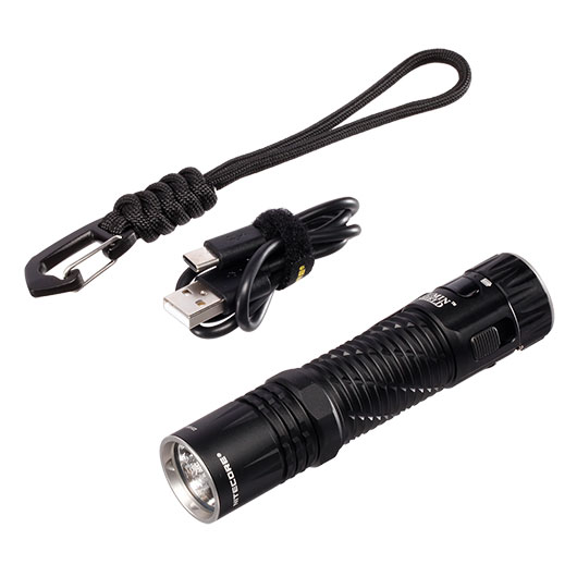 Nitecore LED-Taschenlampe EDC33 4000 Lumen schwarz inkl. Akku, USB-C Ladegert, Lanyard und Grtelclip Bild 4