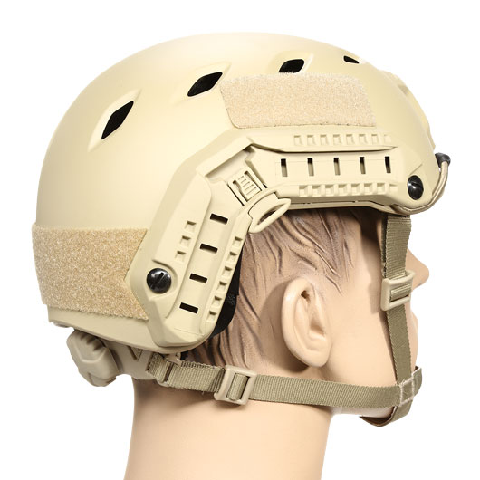 nHelmet Airsoft Helm FAST BJ Maritime Railed mit NVG Mount Dark Earth Bild 3