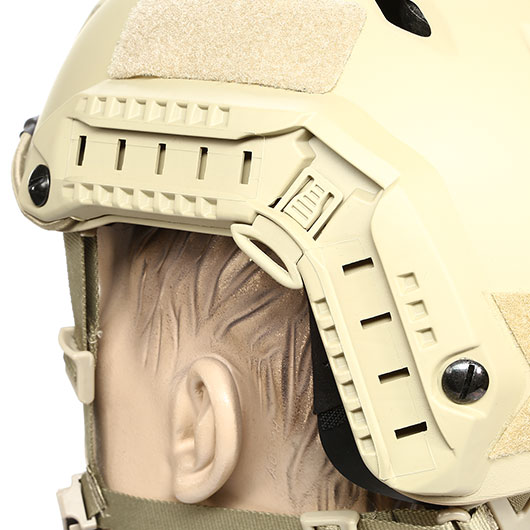 nHelmet Airsoft Helm FAST BJ Maritime Railed mit NVG Mount Dark Earth Bild 5