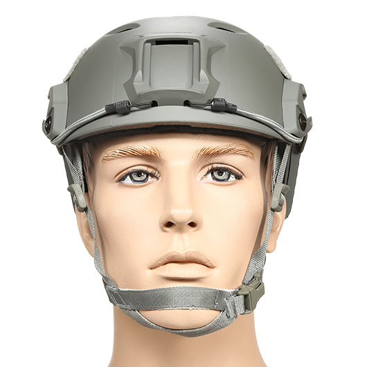 nHelmet Airsoft HelmFAST BJ Maritime Railed mit NVG Mount Foliage Green Bild 2