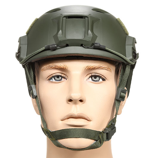 nHelmet Airsoft Helm FAST BJ Maritime Railed mit NVG Mount oliv Bild 2