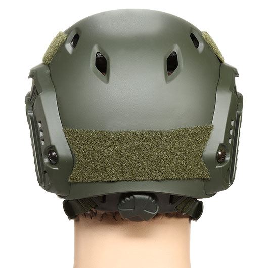 nHelmet Airsoft Helm FAST BJ Maritime Railed mit NVG Mount oliv Bild 4