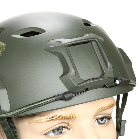nHelmet Airsoft Helm FAST BJ Maritime Railed mit NVG Mount oliv Bild 5