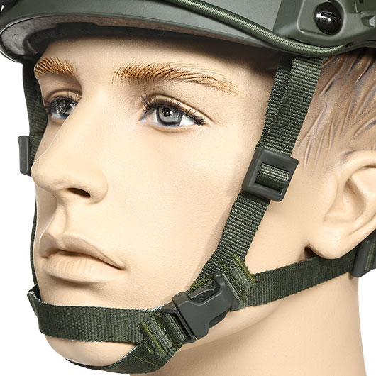 nHelmet Airsoft Helm FAST BJ Maritime Railed mit NVG Mount oliv Bild 6