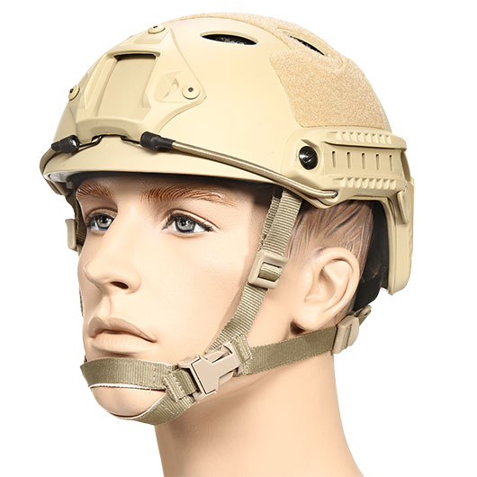 nHelmet Airsoft Helm FAST PJ Standard Railed mit NVG Mount Dark Earth