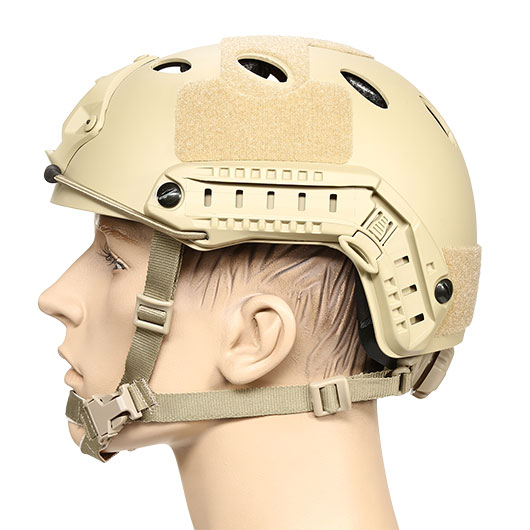 nHelmet Airsoft Helm FAST PJ Standard Railed mit NVG Mount Dark Earth Bild 1