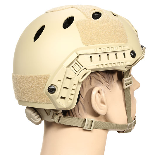 nHelmet Airsoft Helm FAST PJ Standard Railed mit NVG Mount Dark Earth Bild 3