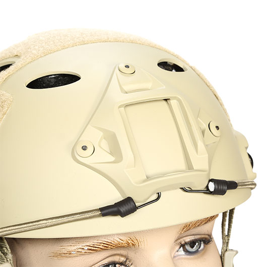 nHelmet FAST PJ Standard Railed Airsoft Helm mit NVG Mount Dark Earth Bild 5
