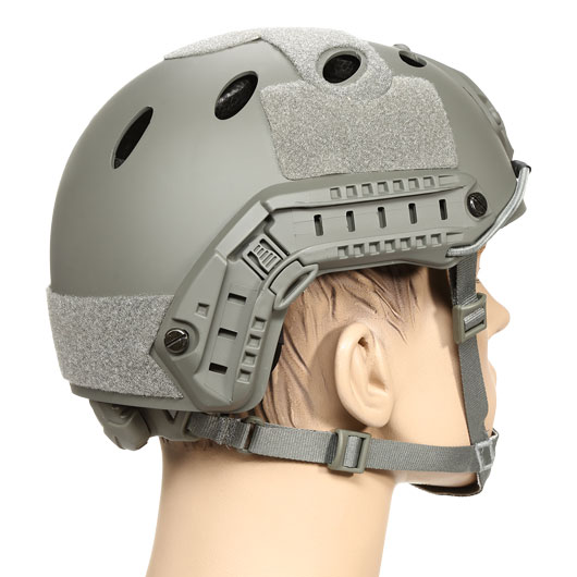 nHelmet Airsoft Helm FAST PJ Standard Railed mit NVG Mount Foliage Green Bild 3