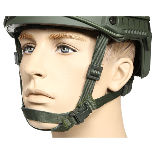 nHelmet Airsoft Helm FAST PJ Standard Railed mit NVG Mount oliv Bild 6