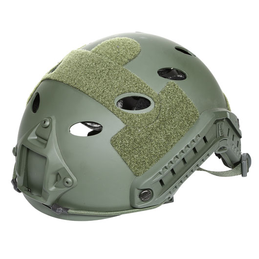 nHelmet Airsoft Helm FAST PJ Standard Railed mit NVG Mount oliv Bild 8