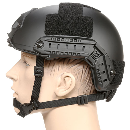 nHelmet Airsoft Helm FAST Standard Railed mit NVG Mount schwarz Bild 1
