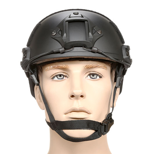 nHelmet FAST Standard Railed Airsoft Helm mit NVG Mount schwarz Bild 2