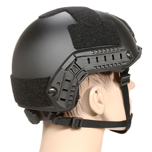 nHelmet FAST Standard Railed Airsoft Helm mit NVG Mount schwarz Bild 3