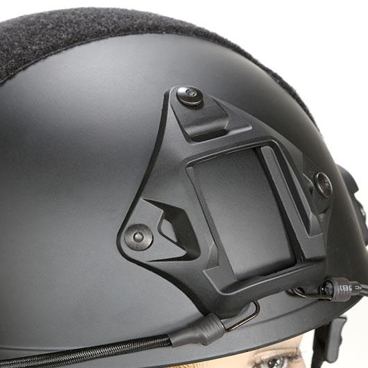 nHelmet FAST Standard Railed Airsoft Helm mit NVG Mount schwarz Bild 5