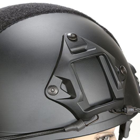 nHelmet Airsoft Helm FAST Standard Railed mit NVG Mount schwarz Bild 5
