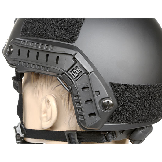 nHelmet FAST Standard Railed Airsoft Helm mit NVG Mount schwarz Bild 7