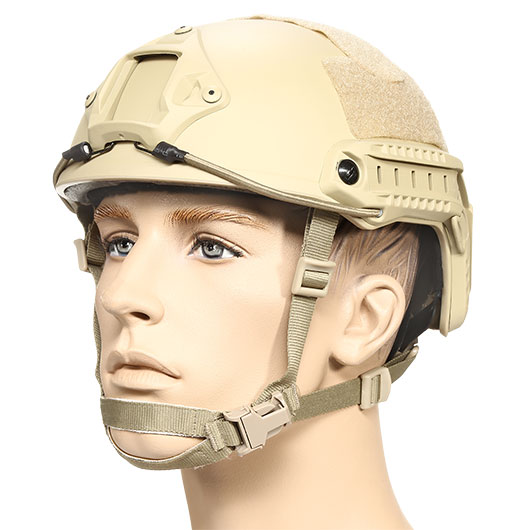 nHelmet Airsoft Helm FAST Standard Railed mit NVG Mount Dark Earth