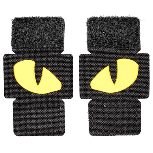 M-Tac Lasercut Molle Stripes Tiger Eyes schwarz/gelb nachleuchtend 2er Set Bild 2