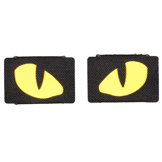 M-Tac Lasercut Molle Stripes Tiger Eyes schwarz/gelb nachleuchtend 2er Set