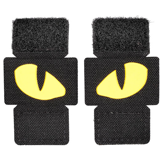 M-Tac Lasercut Molle Stripes Tiger Eyes schwarz/gelb nachleuchtend 2er Set Bild 1