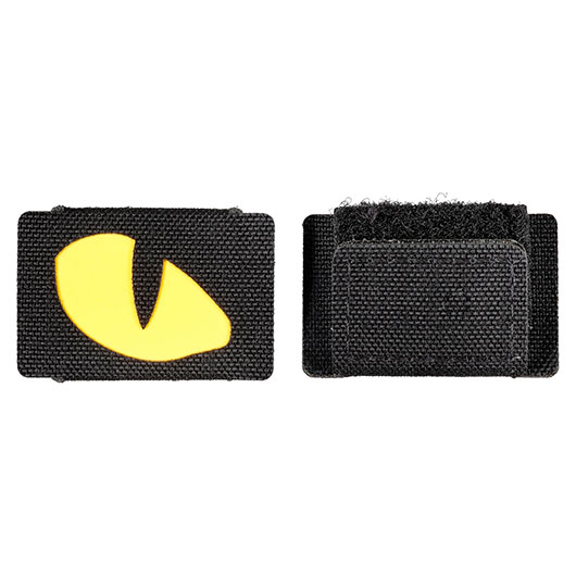 M-Tac Lasercut Molle Stripes Tiger Eyes schwarz/gelb nachleuchtend 2er Set Bild 2