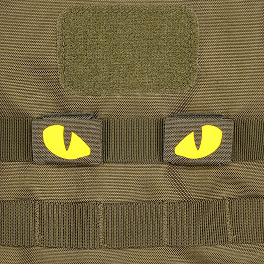 M-Tac Lasercut Molle Stripes Tiger Eyes oliv/gelb nachleuchtend 2er Set