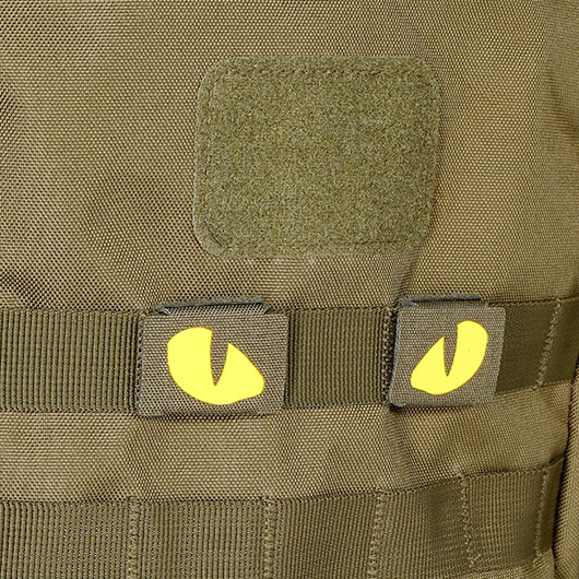 M-Tac Lasercut Molle Stripes Tiger Eyes oliv/gelb nachleuchtend 2er Set Bild 1
