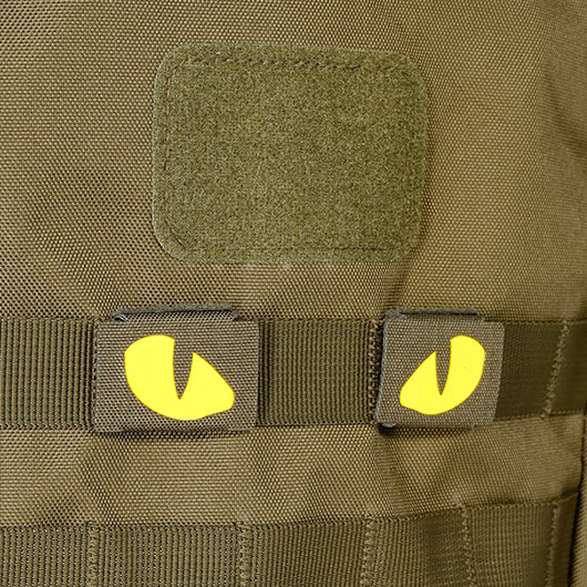 M-Tac Lasercut Molle Stripes Tiger Eyes oliv/gelb nachleuchtend 2er Set Bild 3