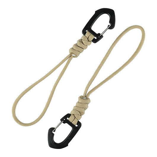 101 INC Befestigungsschlaufe mit Karabiner 2er Set coyote Bild 1