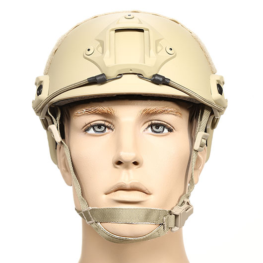 nHelmet Airsoft Helm FAST Standard Railed mit NVG Mount Dark Earth Bild 2