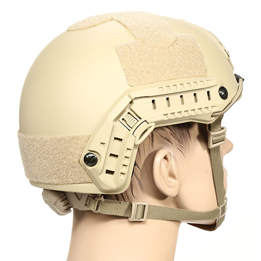 nHelmet Airsoft Helm FAST Standard Railed mit NVG Mount Dark Earth Bild 3