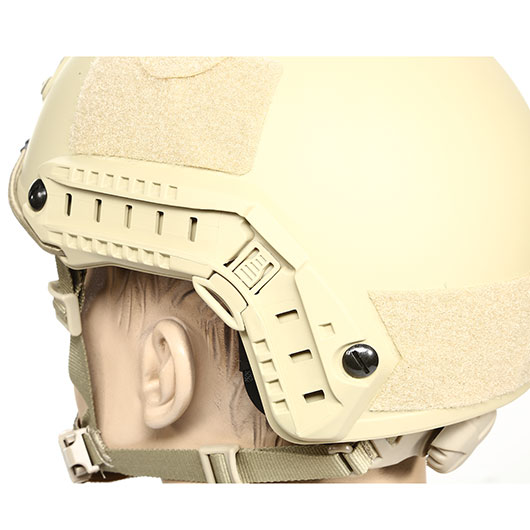 nHelmet Airsoft Helm FAST Standard Railed mit NVG Mount Dark Earth Bild 7