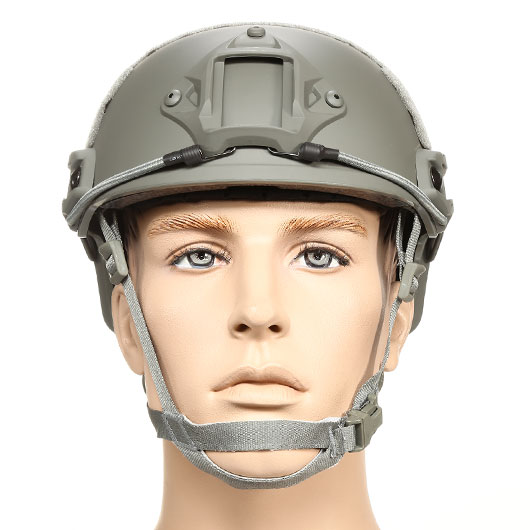nHelmet Airsoft Helm FAST Standard Railed mit NVG Mount Foliage Green Bild 2