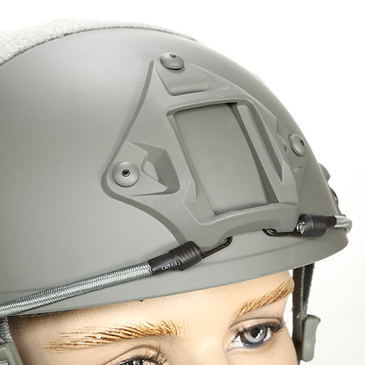 nHelmet Airsoft Helm FAST Standard Railed mit NVG Mount Foliage Green Bild 5
