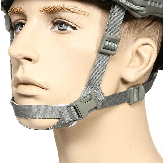 nHelmet Airsoft Helm FAST Standard Railed mit NVG Mount Foliage Green Bild 6
