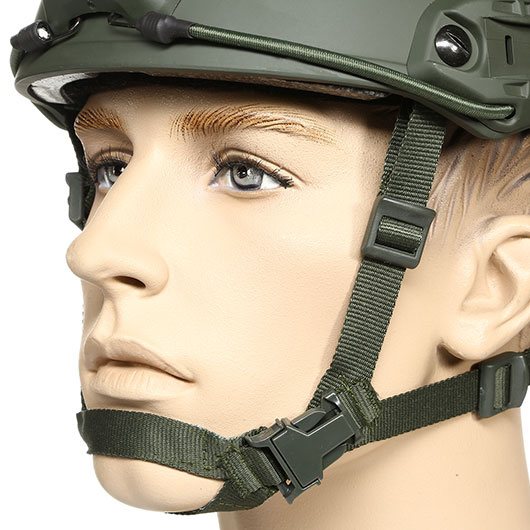 nHelmet Airsoft Helm FAST Standard Railed mit NVG Mount oliv Bild 6