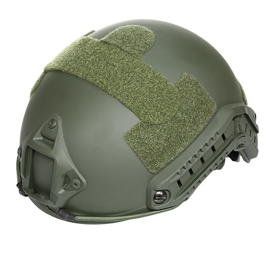 nHelmet FAST Standard Railed Airsoft Helm mit NVG Mount oliv Bild 8